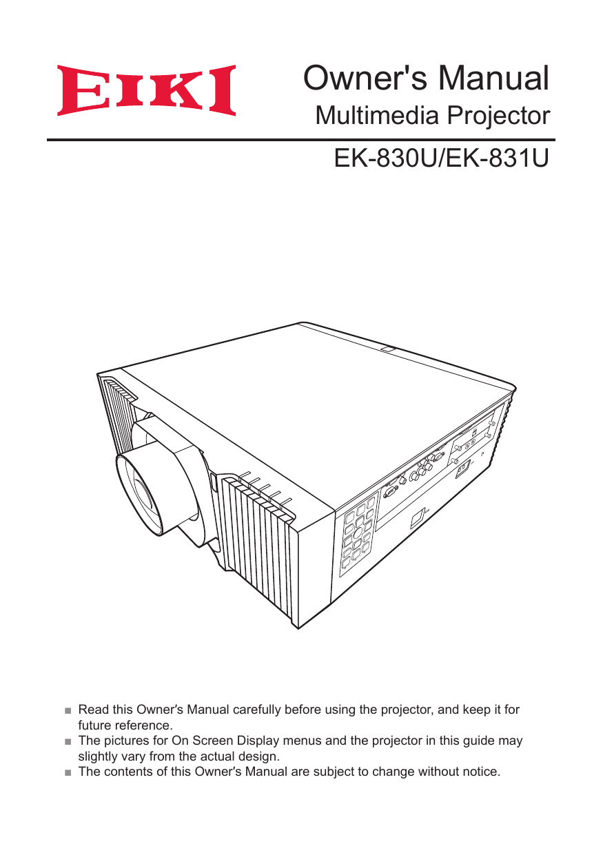 Eiki Ek Owner S Manual Manualzz