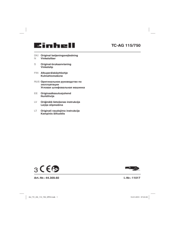 EINHELL TC-AG 115/750 Angle Grinder Brugermanual | Manualzz