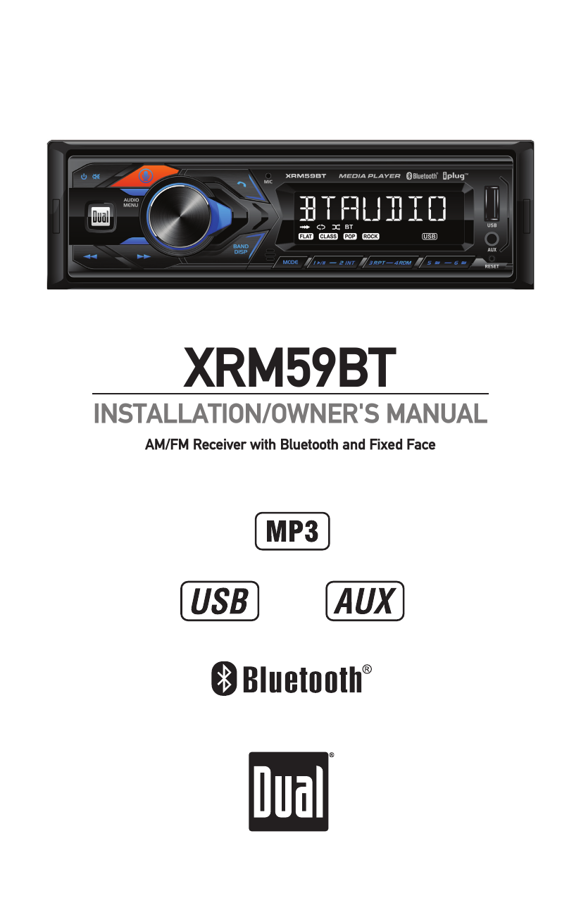 Dual XRM59BT - Digital Media Receiver Owner Manual | Manualzz Dual Battery Wiring Diagram Manualzz
