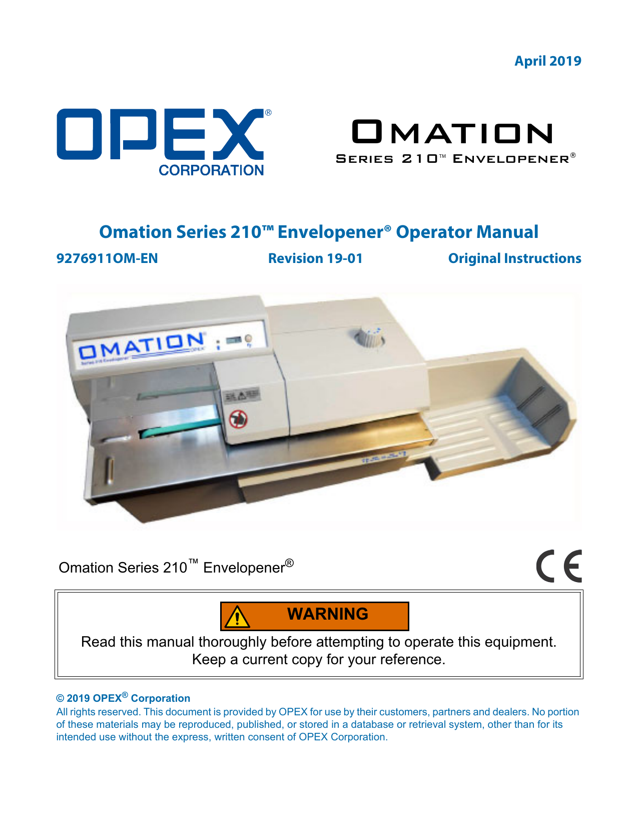 Omation Series 410 Envelopener Letter Opener