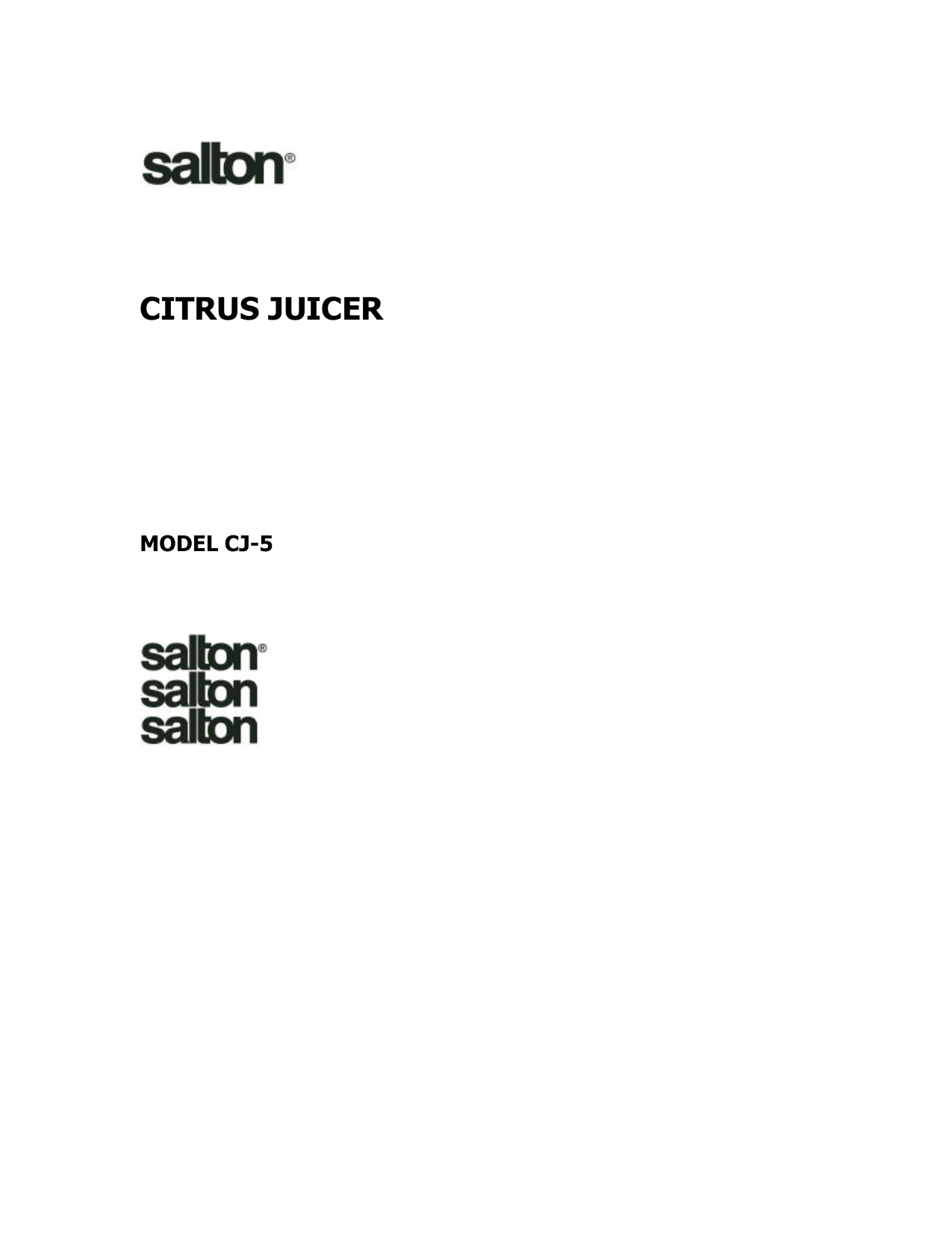 salton citrus juicer