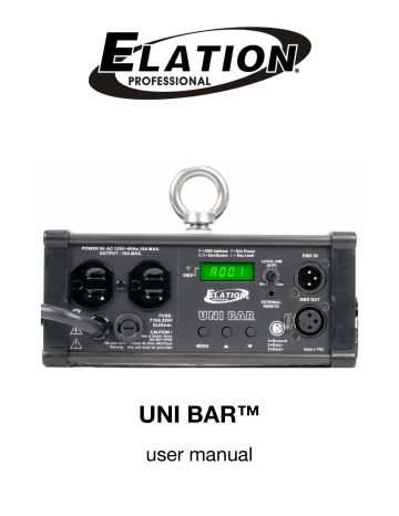 Elation UNI BAR User manual | Manualzz