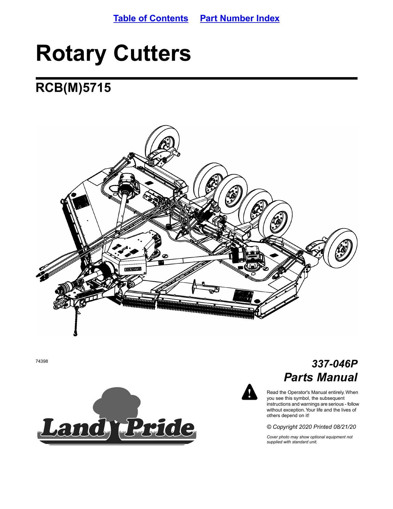 Land Pride RCB5715 Parts Manual Manualzz