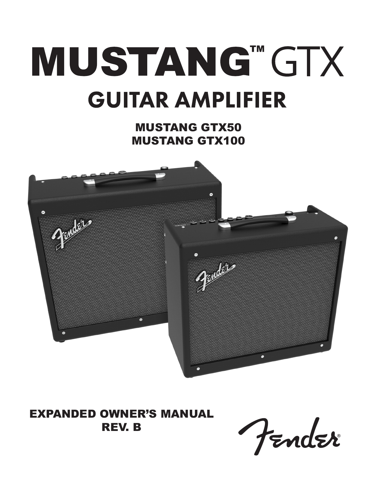 Fender Mustang Gtx 50 100 Owner S Manual Manualzz