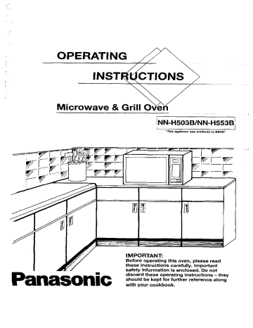 Panasonic nn h 553 Operating instructions | Manualzz