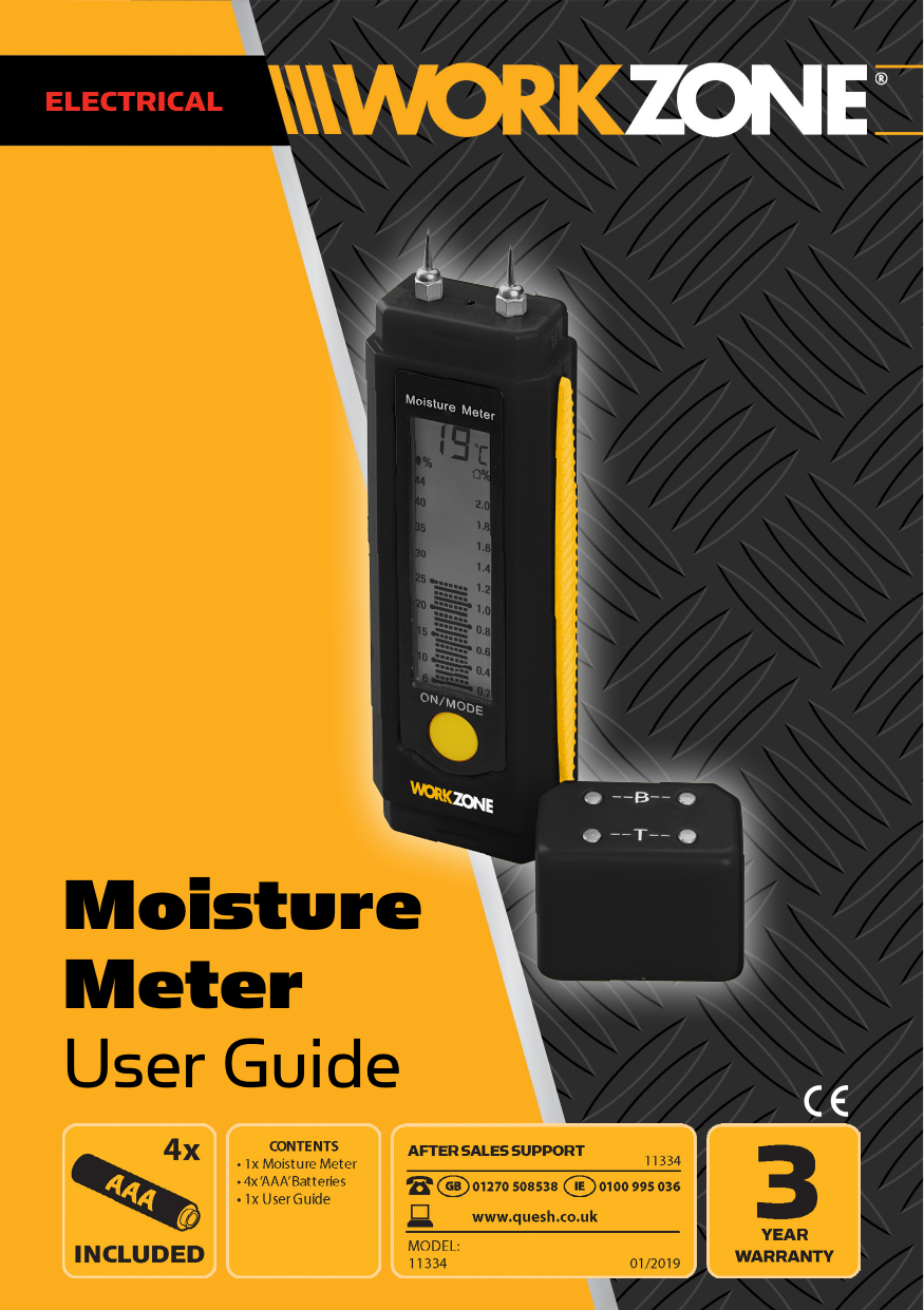 Workzone 11334 Moisture Meter Owner's manual Manualzz