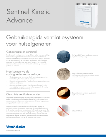 Vent-Axia Sentinel Kinetic Advance Gebruikershandleiding | Manualzz