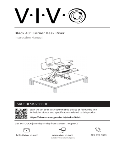 VIVO DESK-V000DC Desk Riser Assembly Instructions | Manualzz