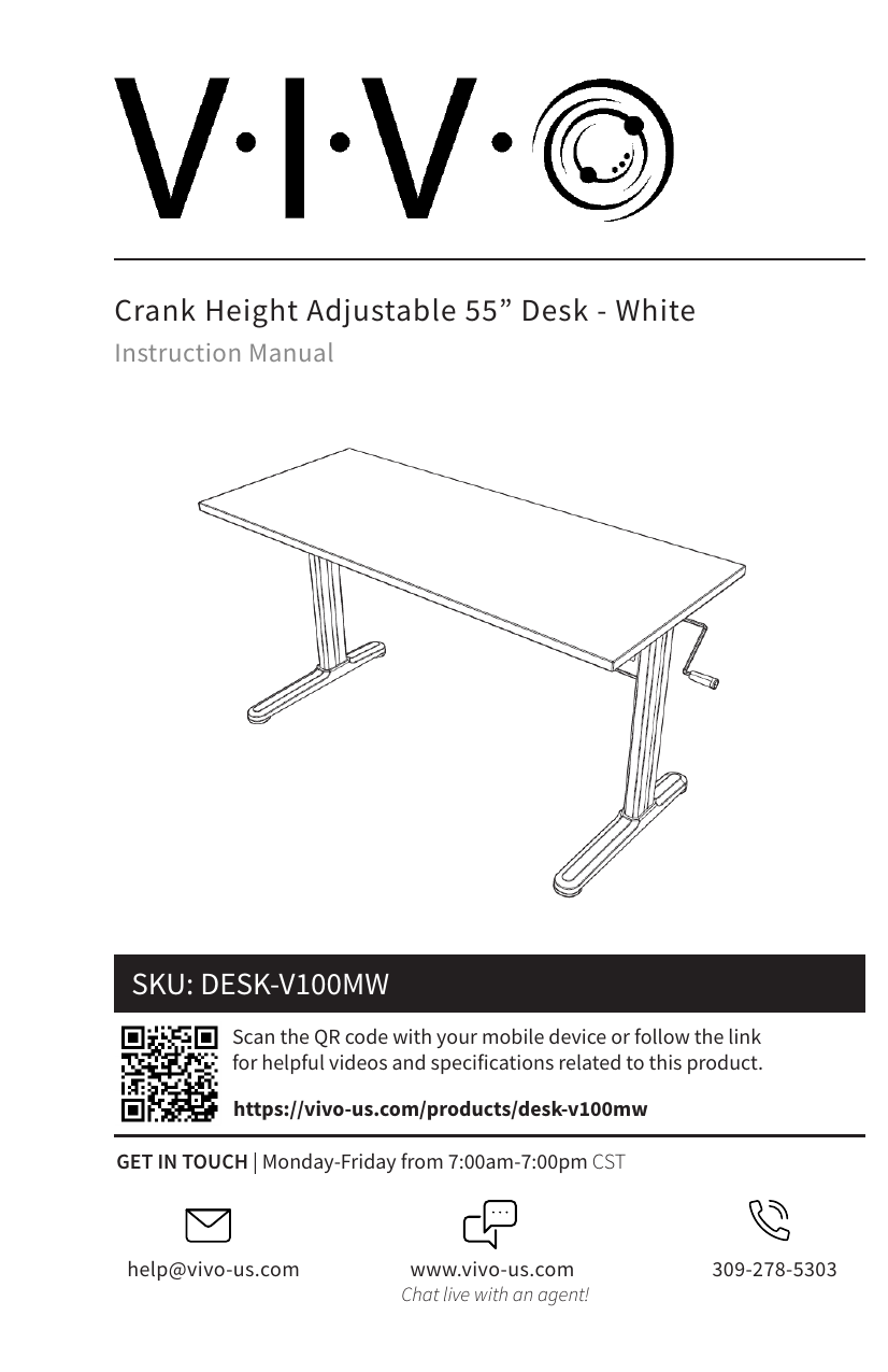 VIVO DESKV100MW Complete Standing Desk Assembly Instructions Manualzz