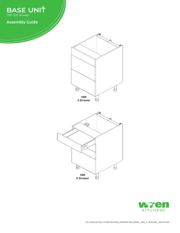 Wren Kitchens 500mm 3 4 Drawer Base Unit Assembly Guide Manualzz Wren Kitchens 500mm 3 4 Drawer Base, Wren Kitchen Cabinet Dimensions