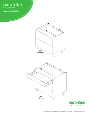 Wren Kitchens 800mm 2/3 Drawer Base Unit Assembly Guide | Manualzz