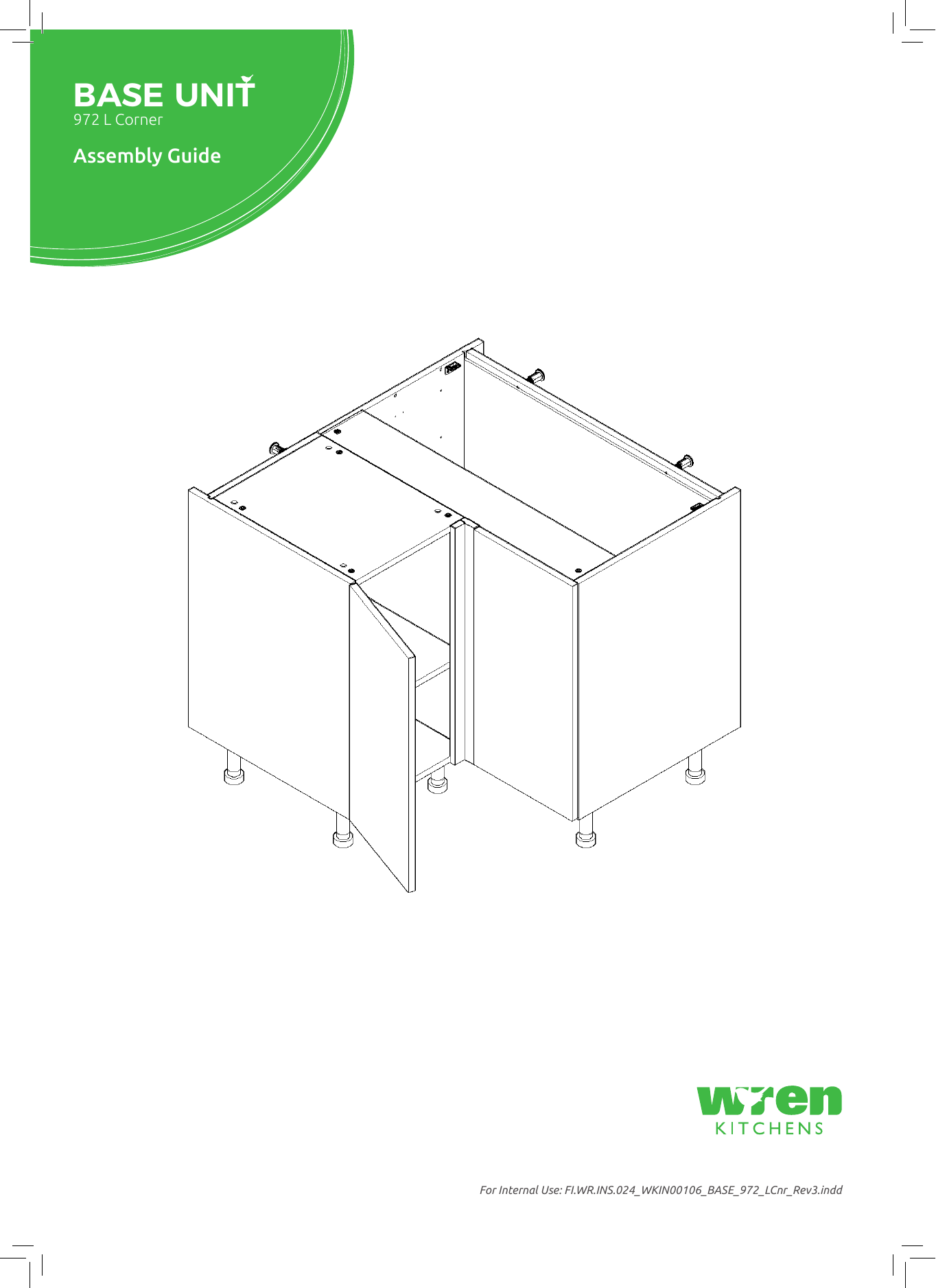 Wren Kitchens 972mm L Corner Base Unit User manual Manualzz
