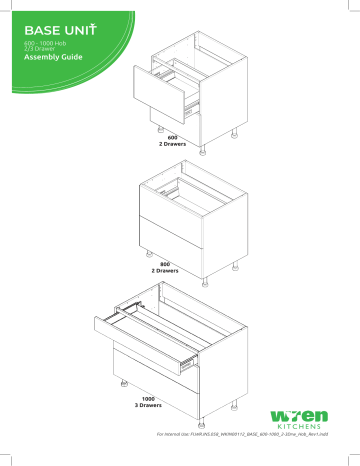 Wren Kitchens 600 - 1000mm Hob Drawer Base Unit Assembly Guide | Manualzz