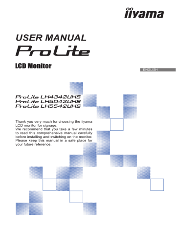 Iiyama ProLite LH5542UHS-B1 User Manual 