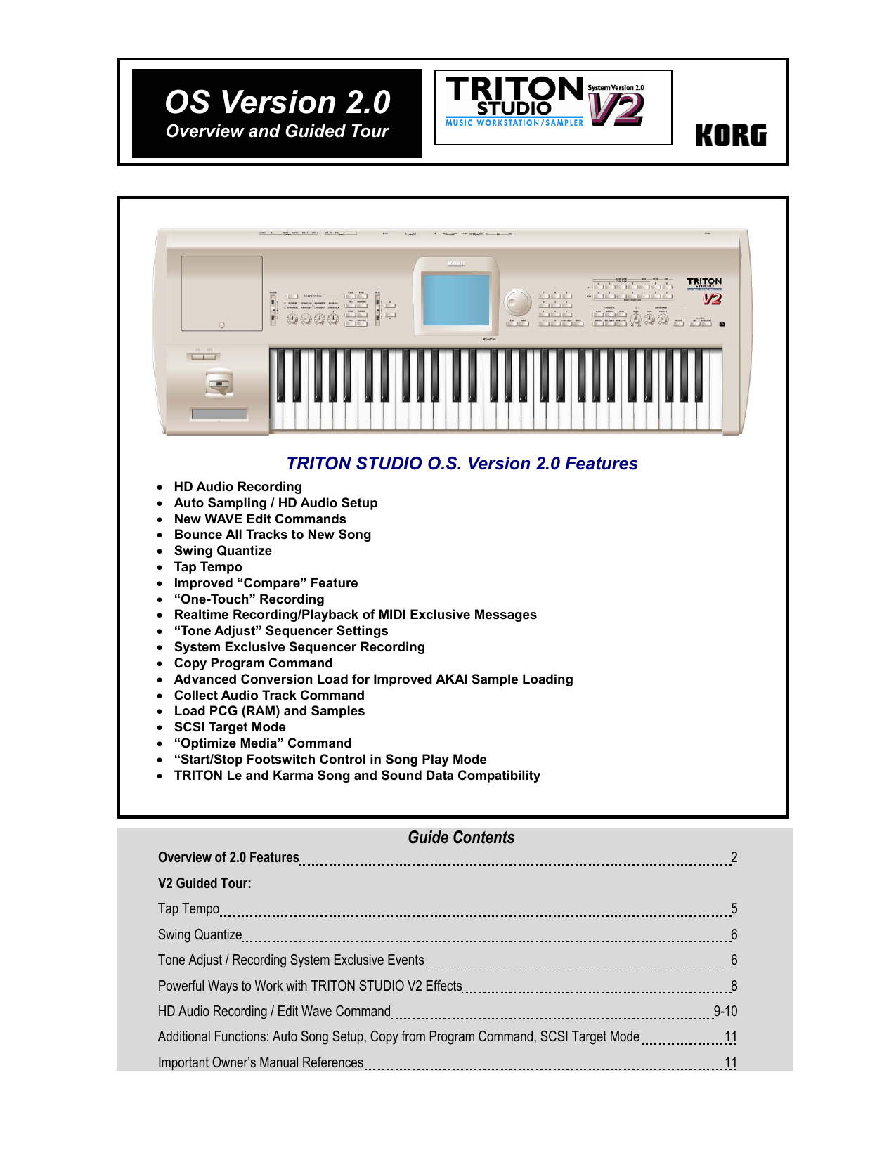 Korg TRITON STUDIO Guide | Manualzz