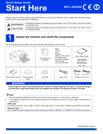 Brother MFC-J625DW, MFC-J825DW, DCP-J925DW Owner's manual | Manualzz