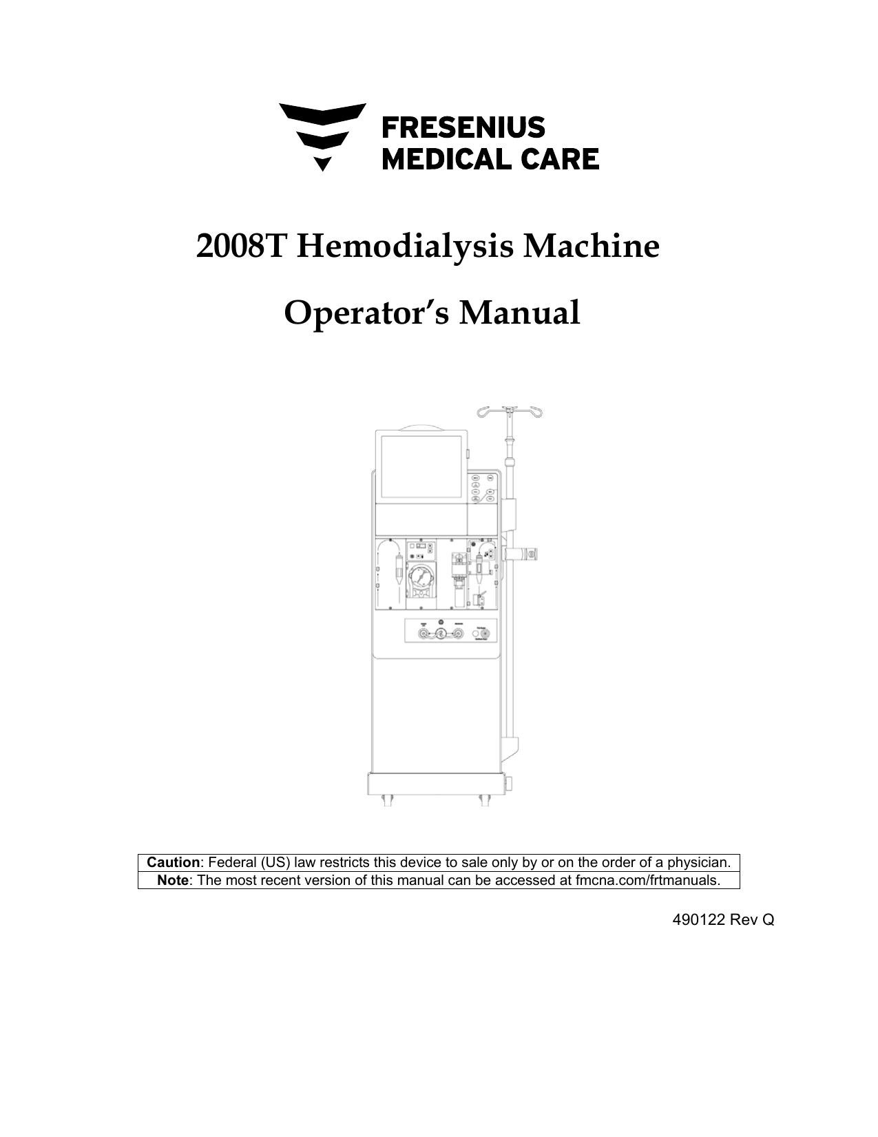 Fresenius Medical Care 2008T BlueStar Operator's Manual | Manualzz