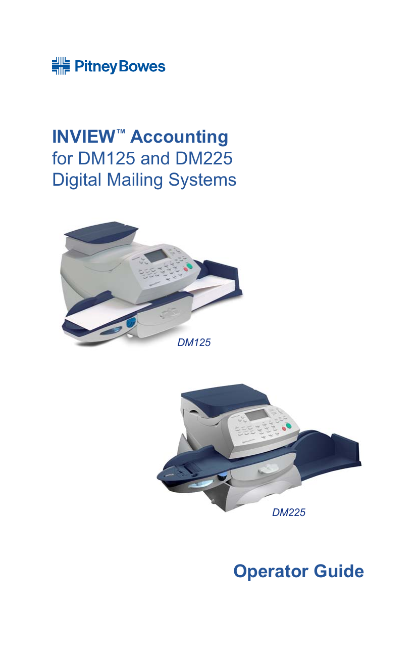 Pitney Bowes DM125, DM225 User manual Manualzz