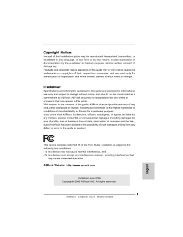 ASROCK 939DUAL-VSTA Installation guide | Manualzz