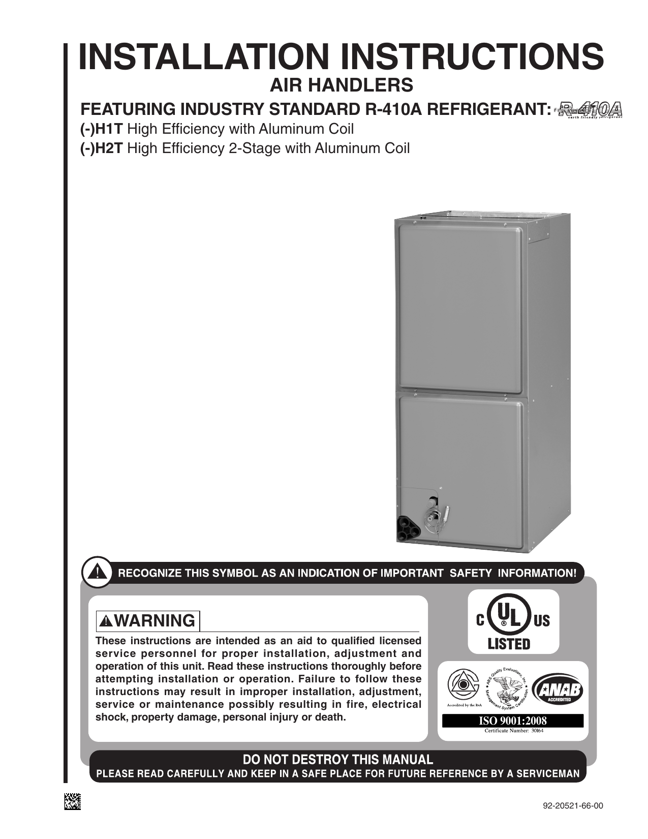 Rheem RH2T6021SEACJA RH2T Series 5 Ton TwoStage Convertible 3/4 hp Air