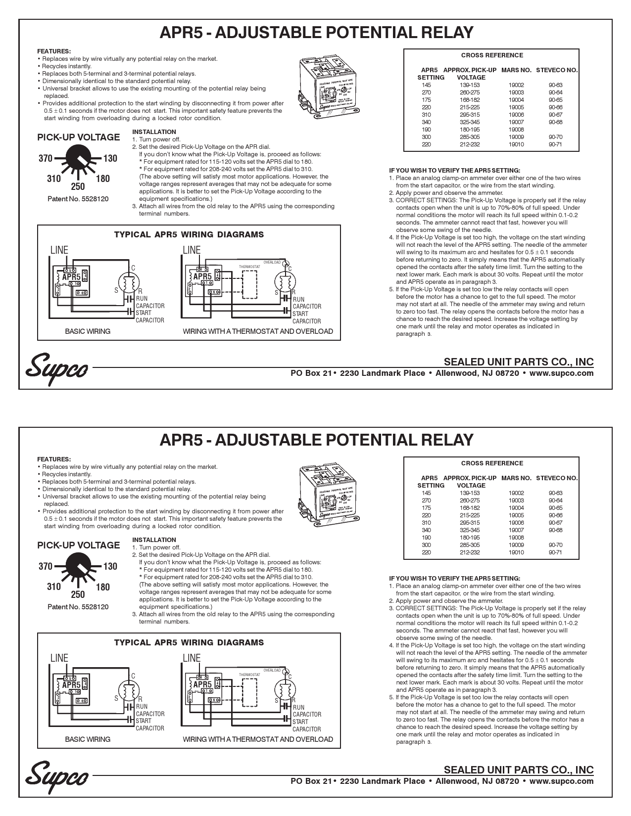 Supco Potential Relay Wiring Diagram - Wiring Diagram