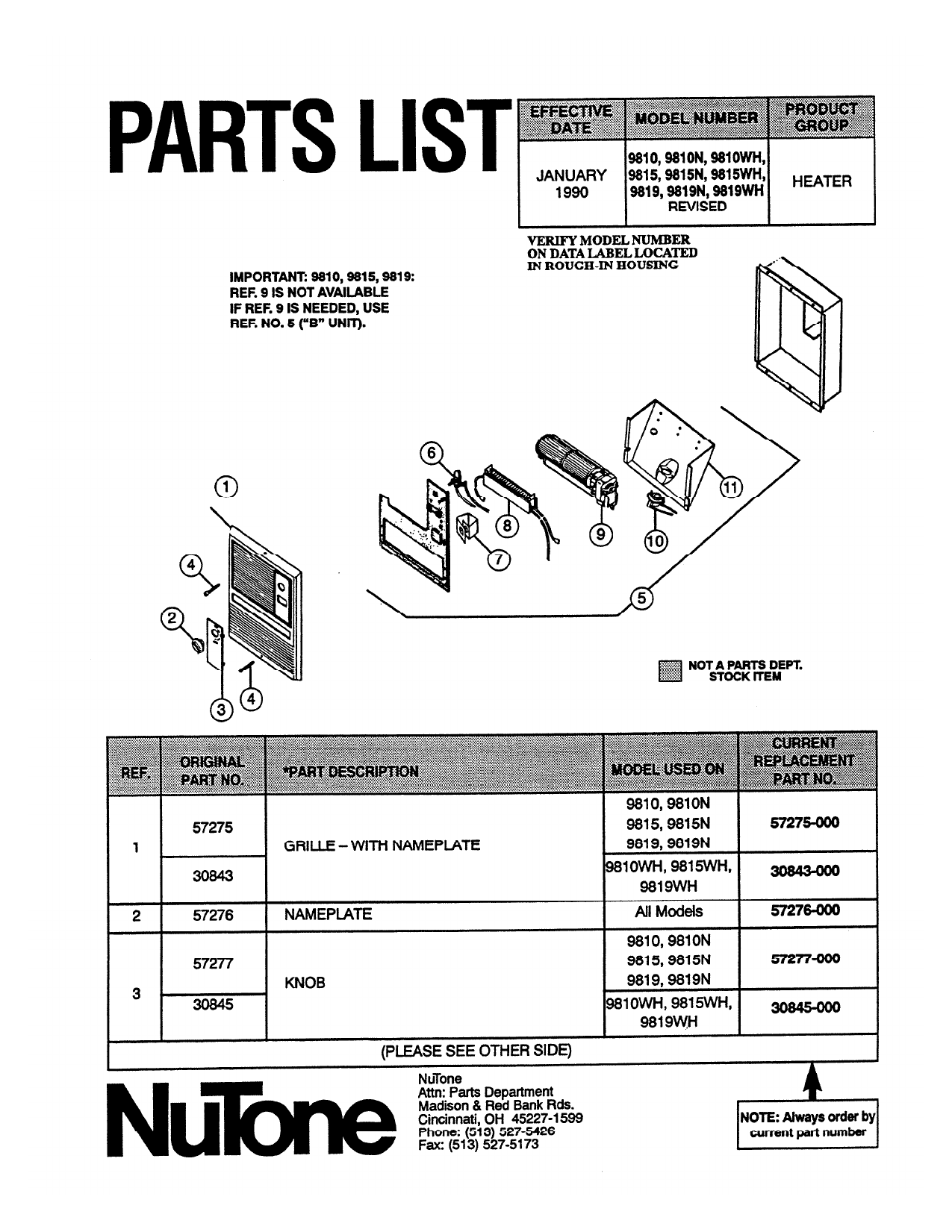 Broan 9815WH Model 9815WH 5120 BTU Heater Installation Manual | Manualzz