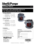 Liberty Pumps P382PRG101SD-2/A2W ProVore&reg; 380 Series 1 hp Sewage System Installation manual