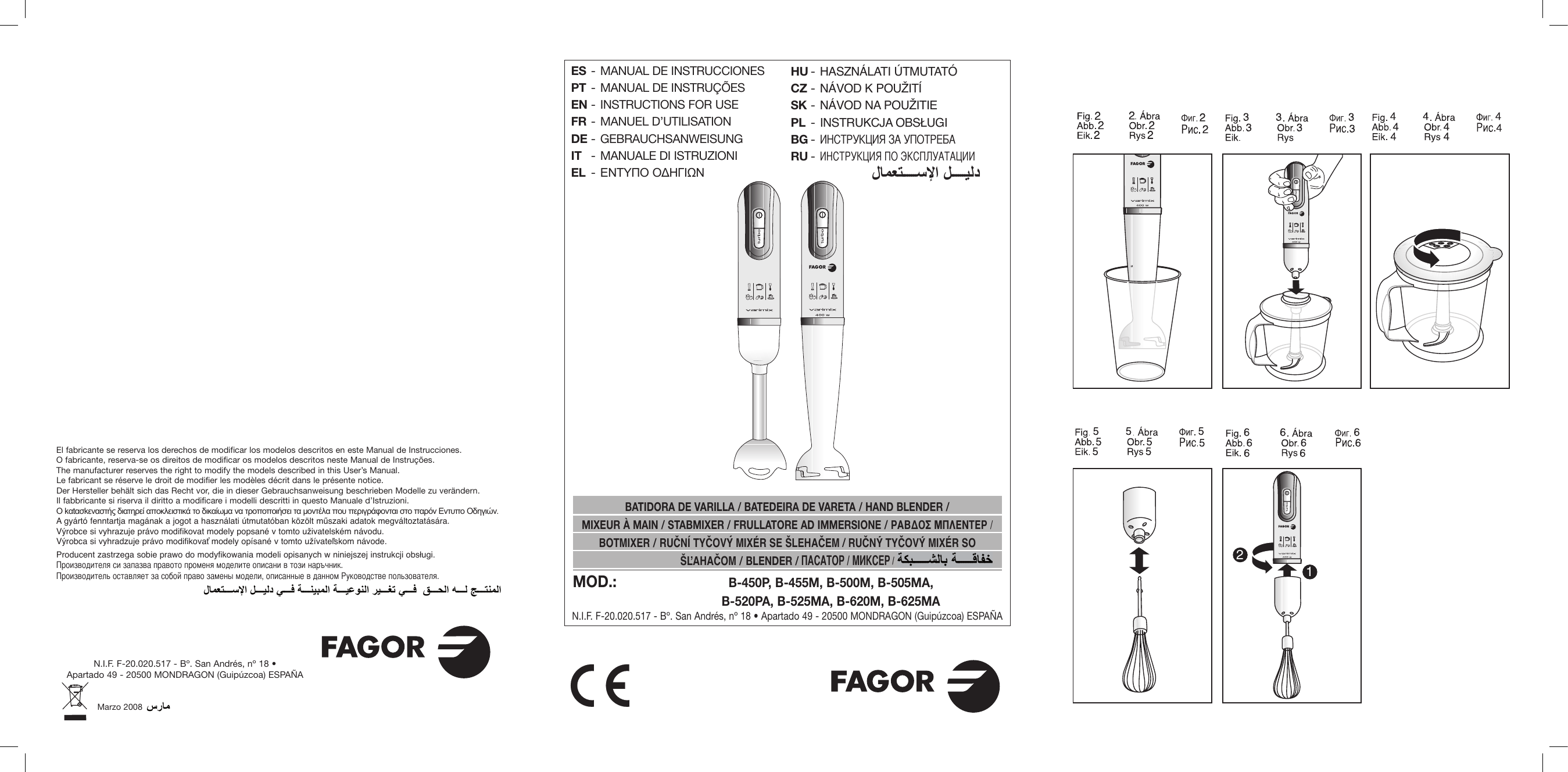 Fagor B 625ma Owner S Manual Manualzz