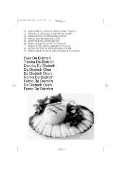 De Dietrich DOP755D - Navodilo za lastnika | manualzz.com