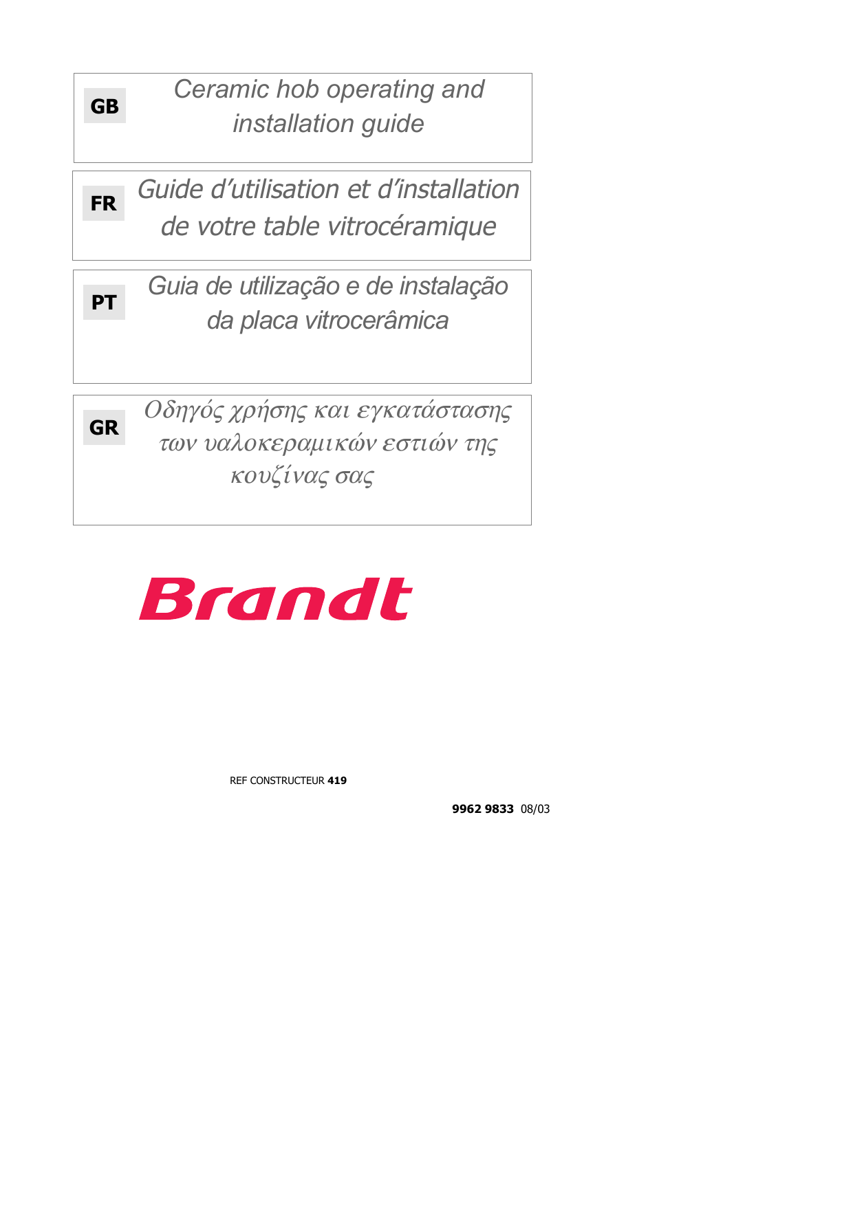 Groupe Brandt Tv323bt1 Tv321bt1 Owner S Manual Manualzz