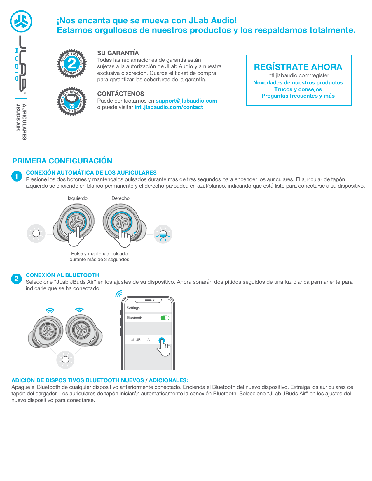 Jlab Audio JBuds Air v2 Owner's manual | Manualzz