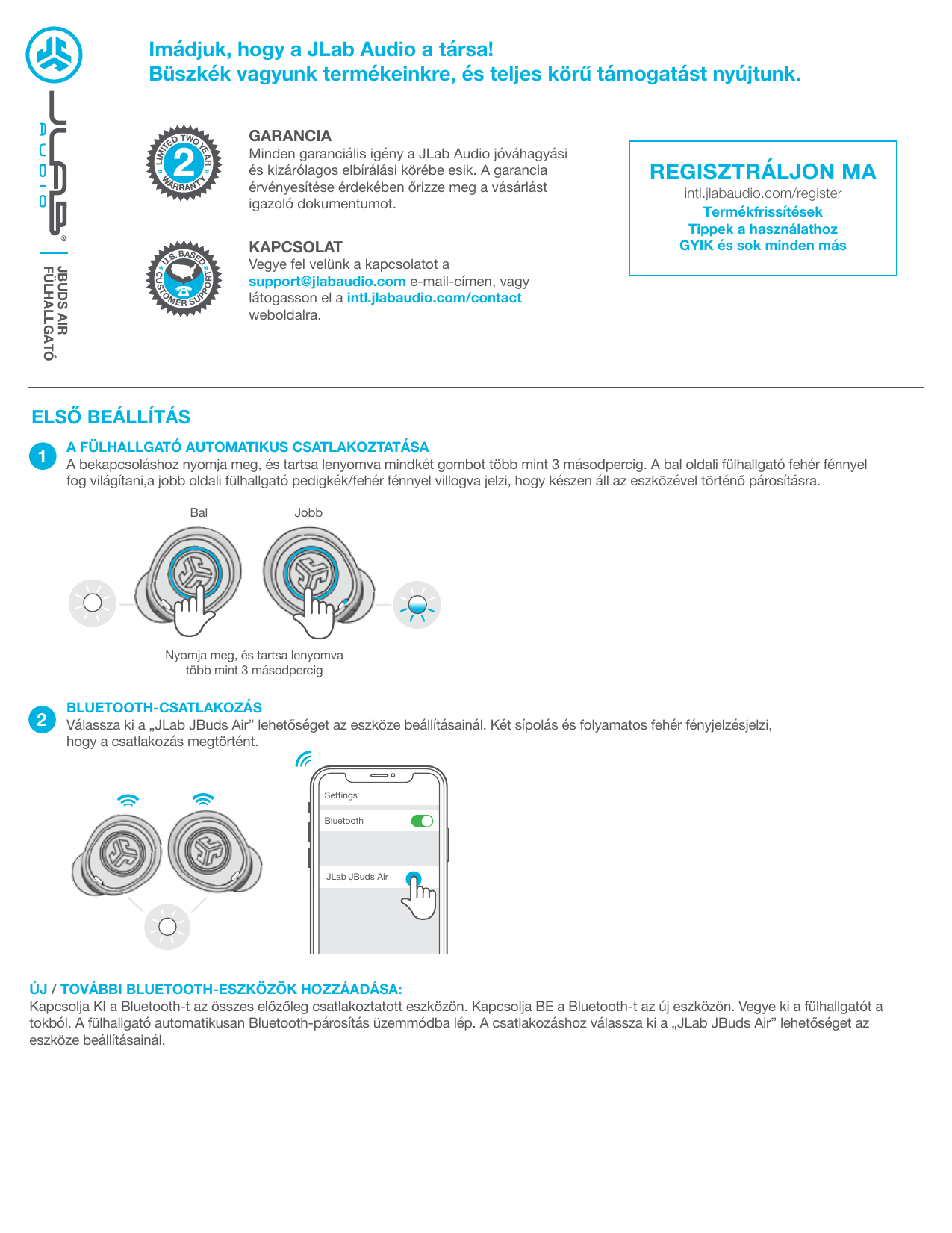 Jlab Audio JBuds Air v2 Owner's manual | Manualzz