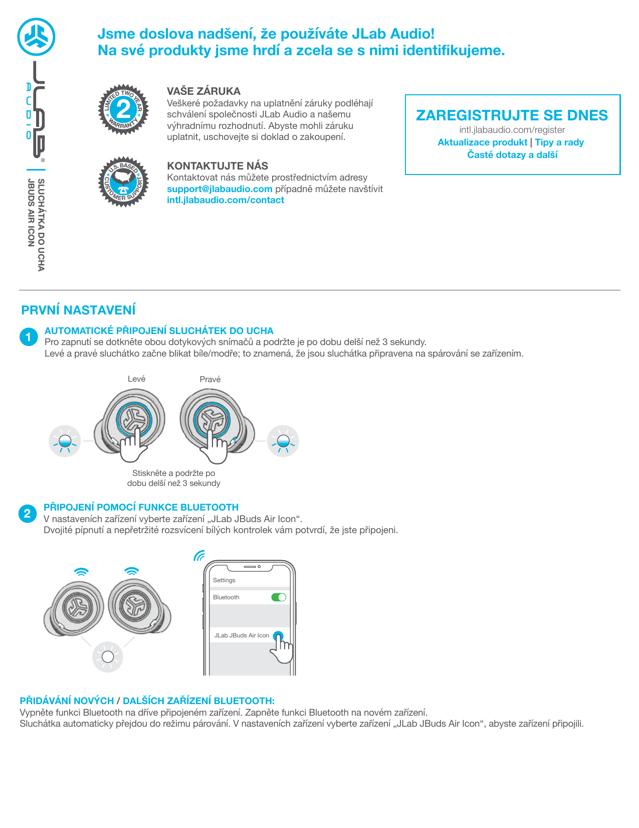 Jlab Audio JBuds Air Icon Owner's manual | Manualzz