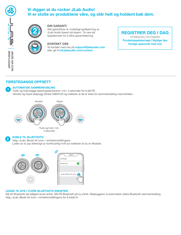Jlab Audio JBuds Air Icon Owner's manual Manualzz