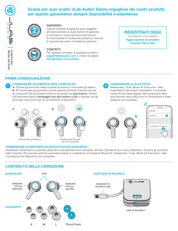 Jlab Audio JBuds Air Executive Manuale del proprietario | Manualzz