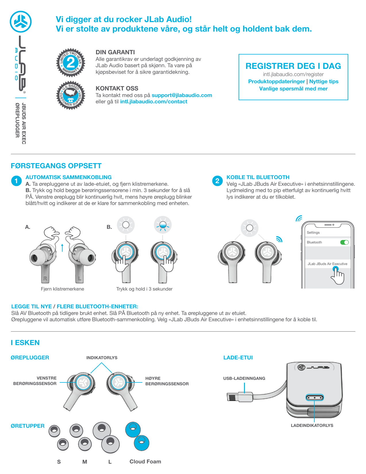 Jlab Audio JBuds Air Executive Owner's manual | Manualzz