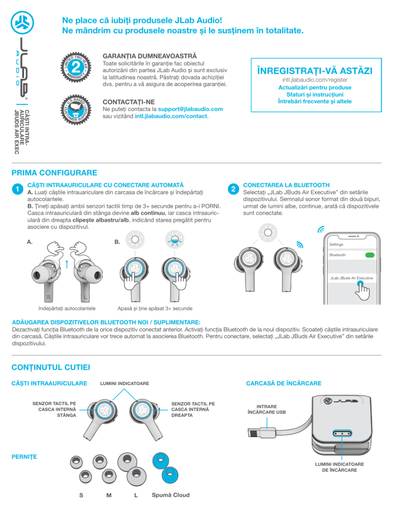 Jlab Audio JBuds Air Executive Owner's manual | Manualzz