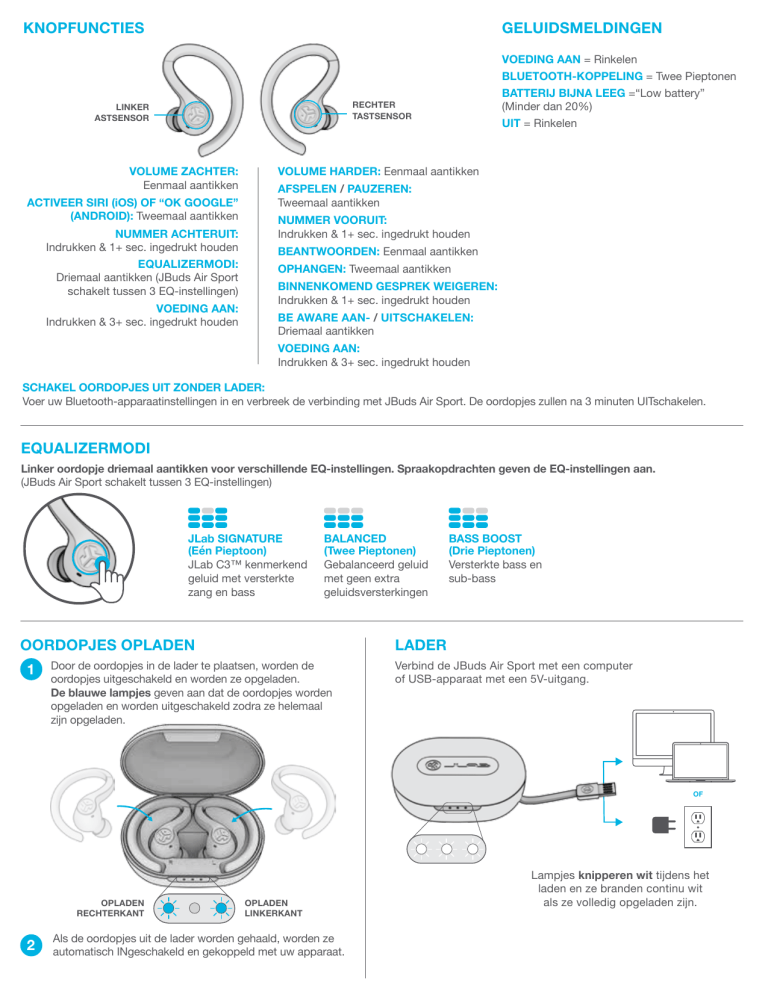 Jlab Audio JBuds Air Sport Owner's manual | Manualzz