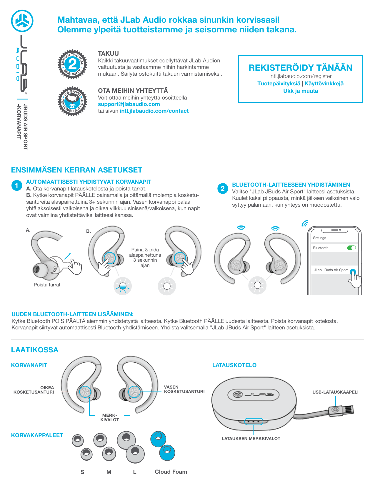 Jlab Audio JBuds Air Sport Owner's manual | Manualzz