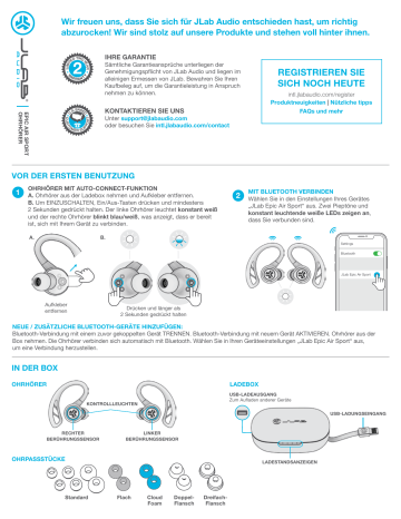 Jlab Audio Epic Air Sport Bedienungsanleitung | Manualzz