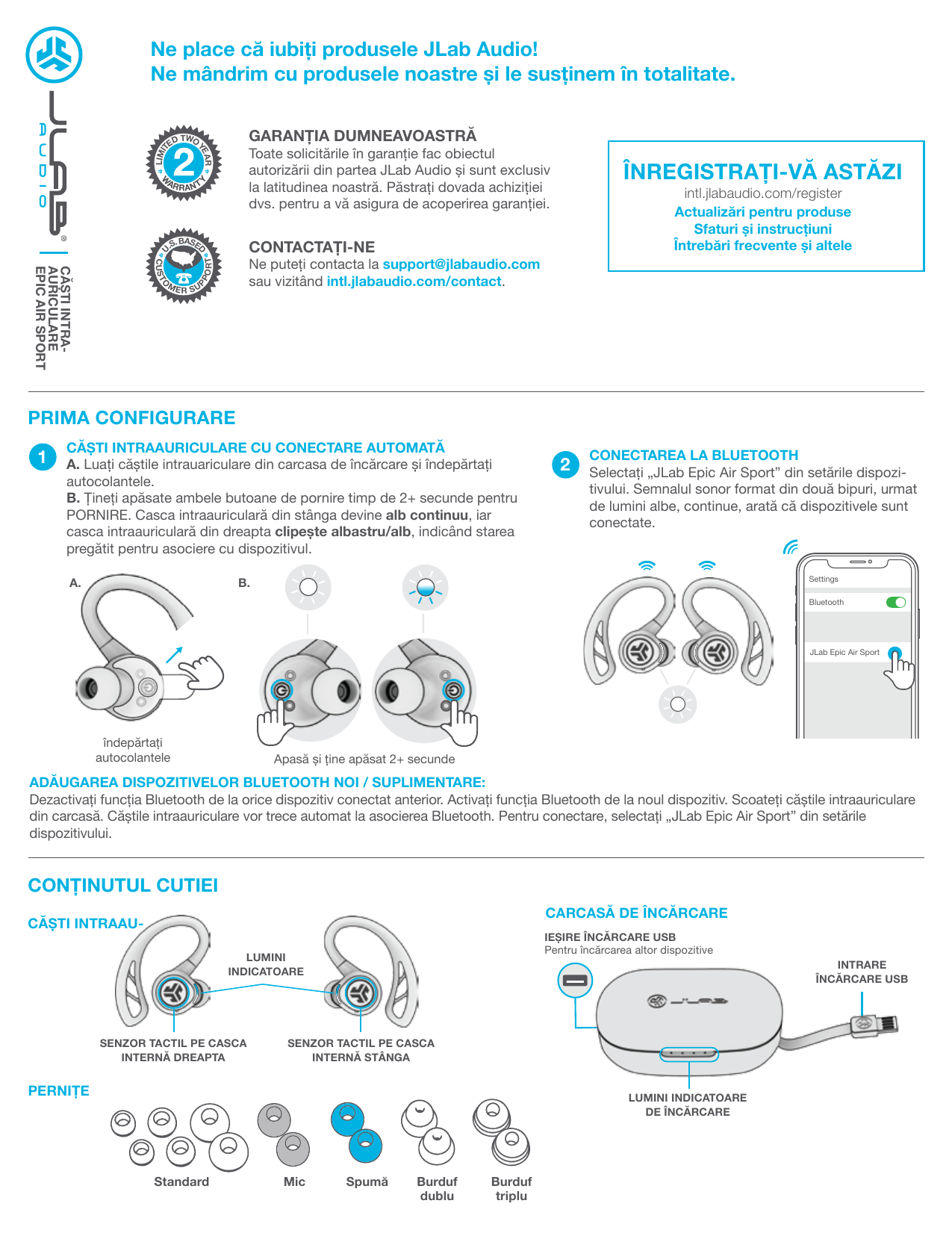 Jlab Audio Epic Air Sport Owner's manual | Manualzz