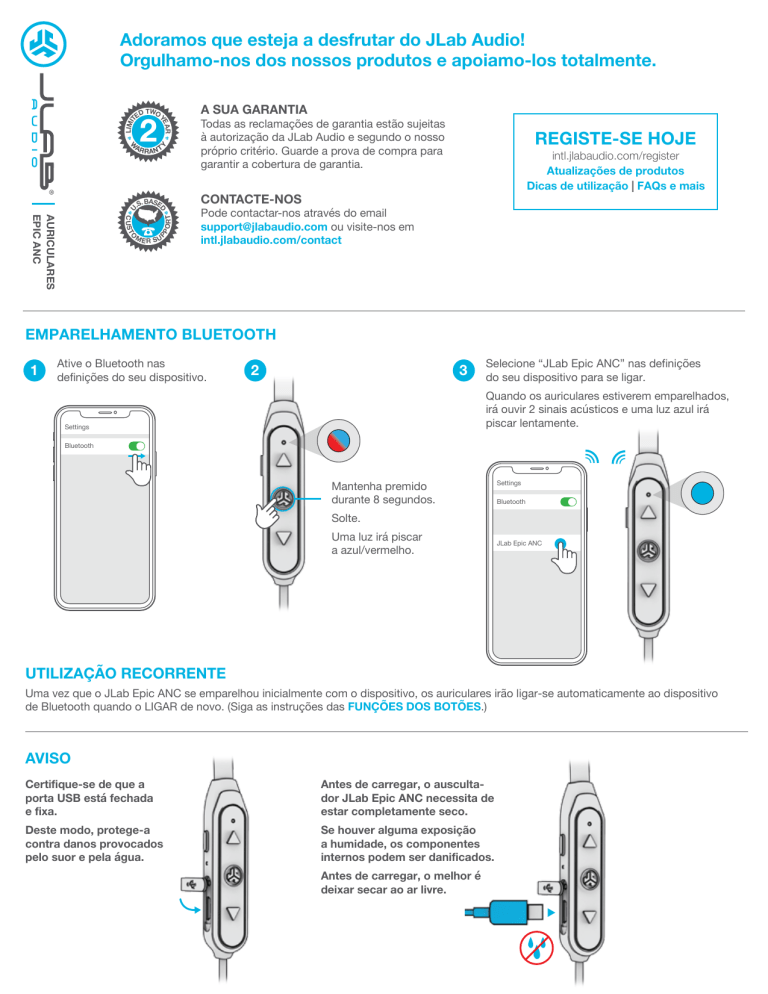 Jlab Audio Epic ANC Owner's manual | Manualzz