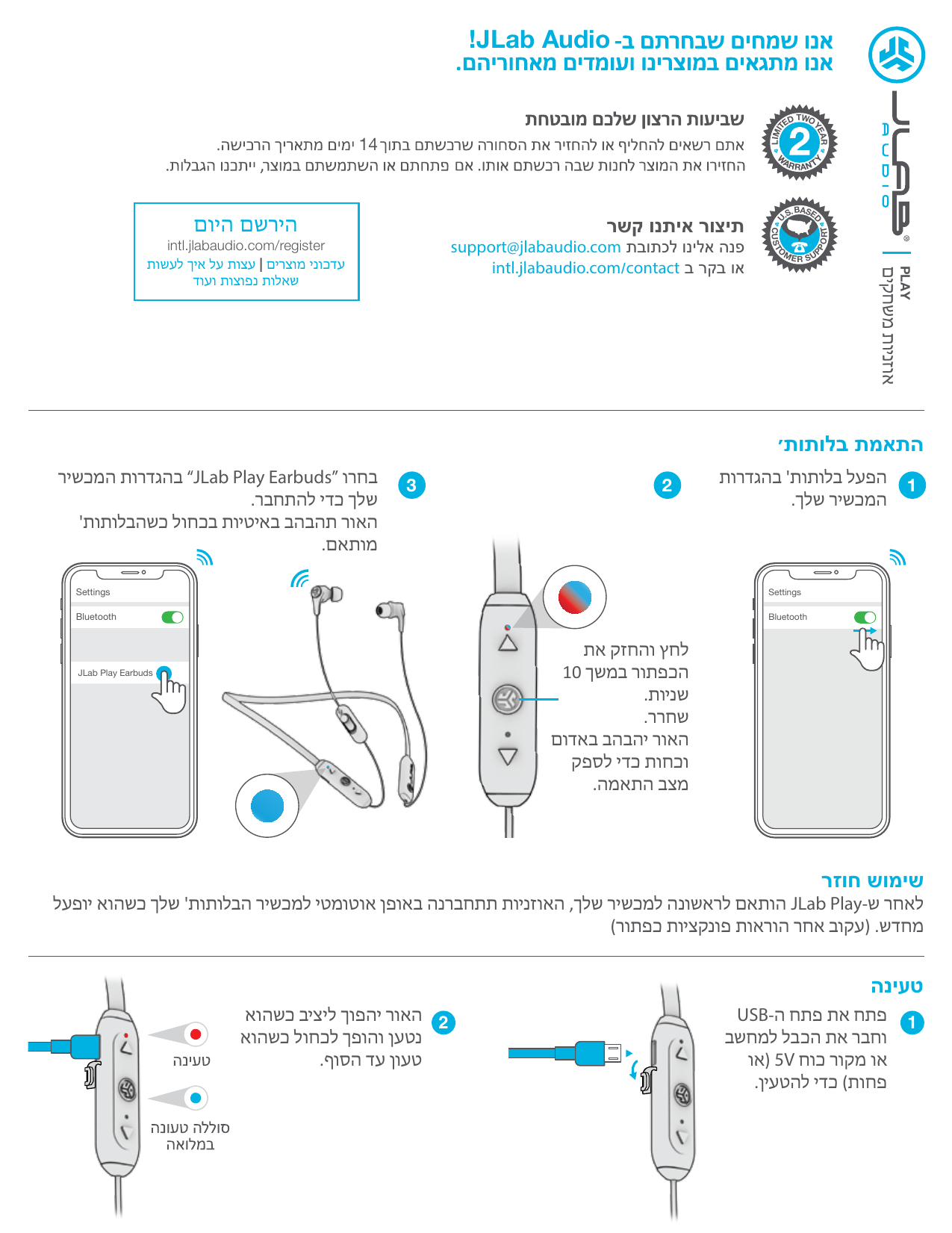 Jlab Audio Play Earbud Owner's manual | Manualzz