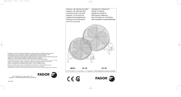Fagor VI-18 Owner's Manual | Manualzz
