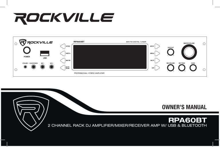 Rockville RPA60BT Owner's manual | Manualzz
