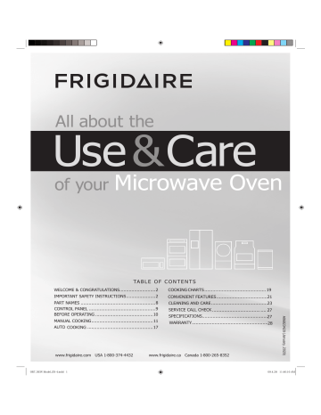 frigidaire compact 30 manual