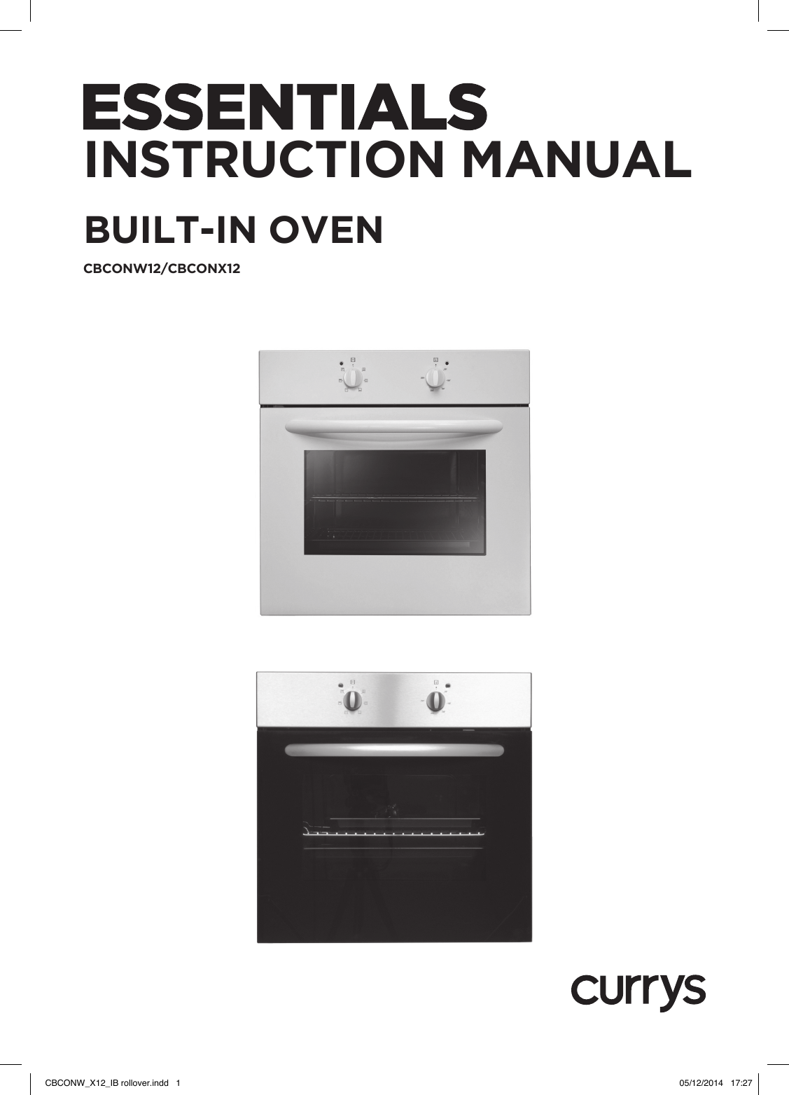 Currys Essentials CBCONX12 User manual Manualzz