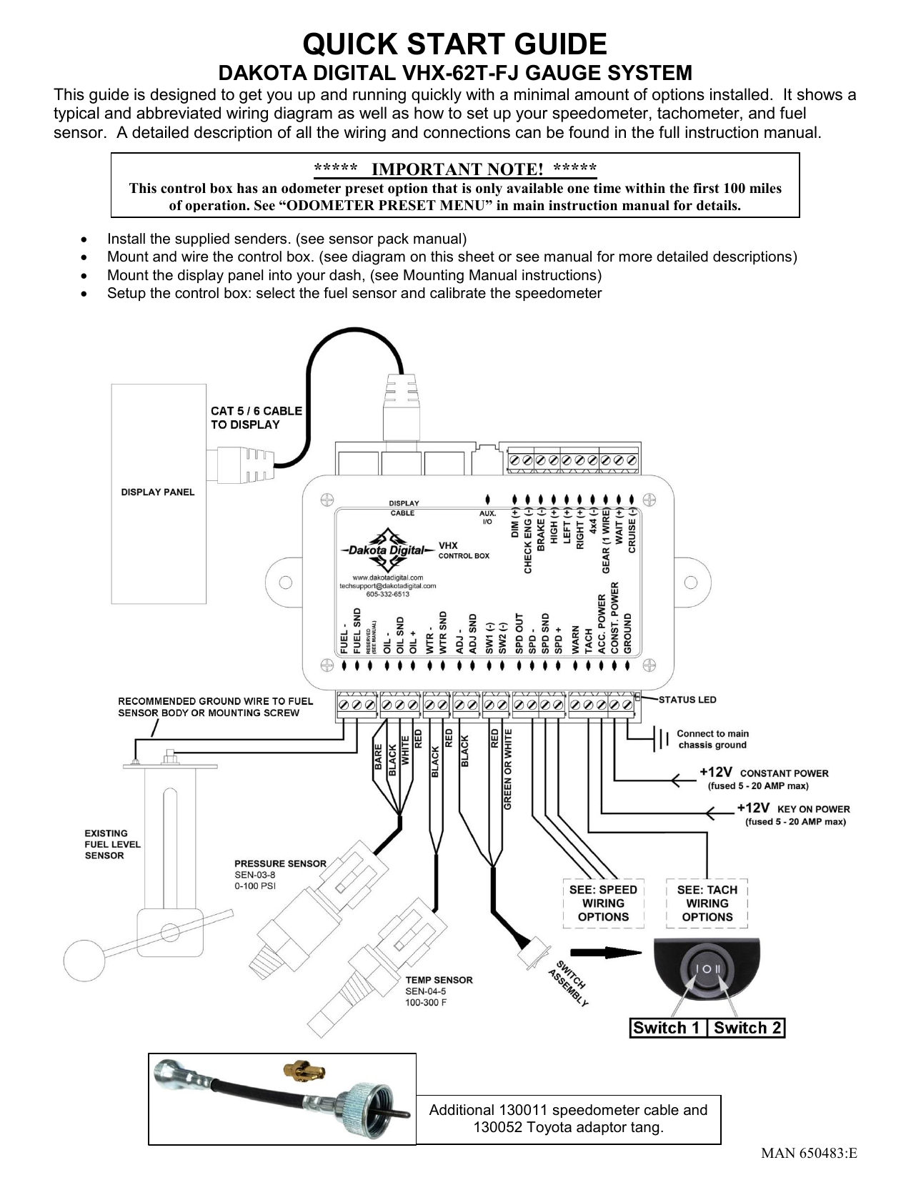 Dakota Digital RTX-62T-FJ User manual | Manualzz