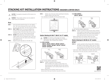 Samsung stacking deals kit installation instructions