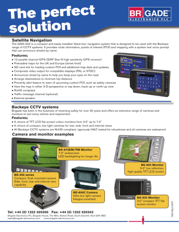 Brigade GSN-002 (2703) Camera Monitor 